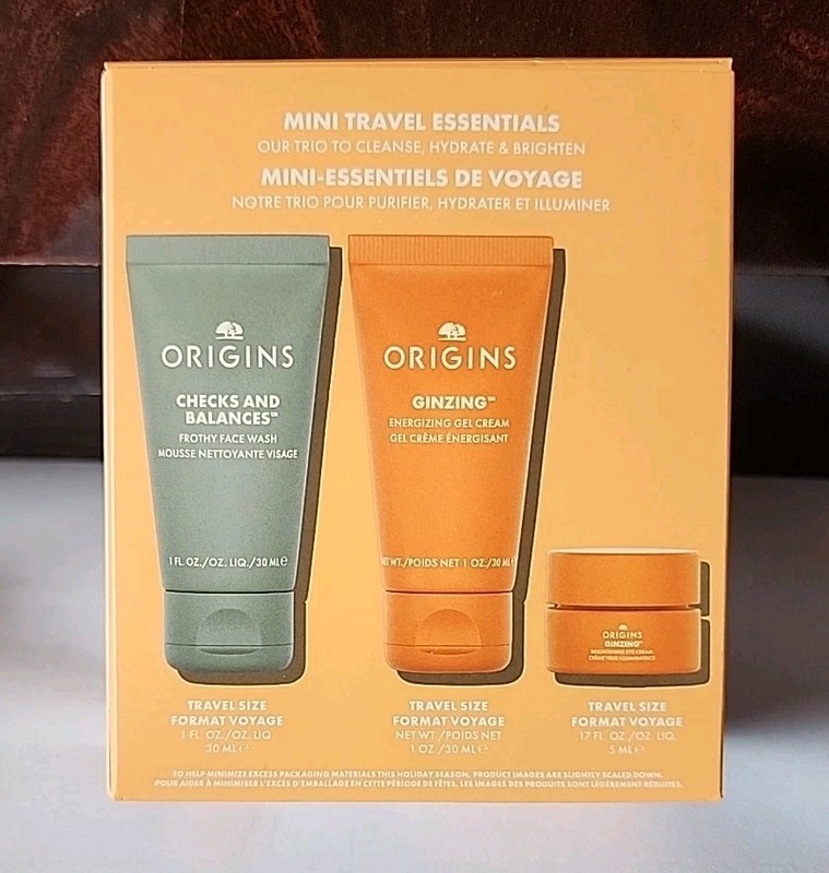 Unisex Cosmetic Set Origins GINZING 3 Pieces NEW