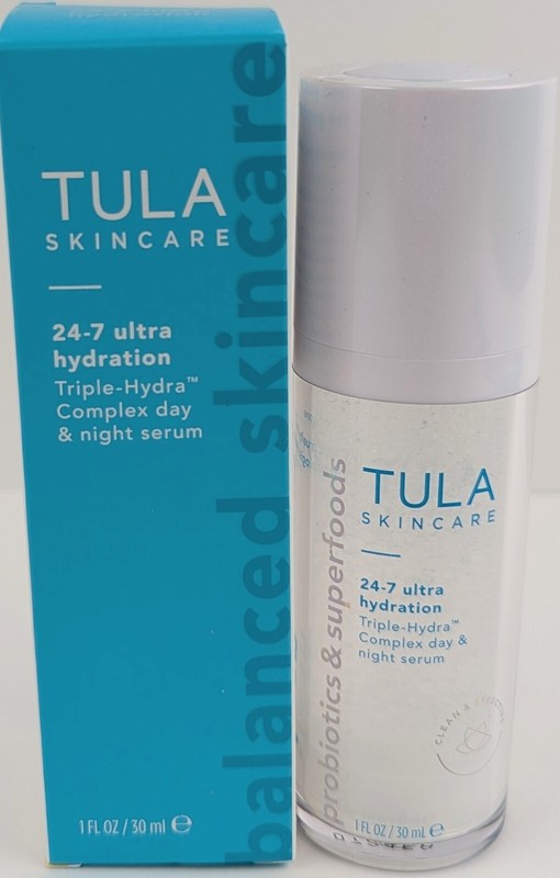 Tula 24/7 Hydration Triple-Hydra Complex Day & Night Serum 1floz/30ml Full Size