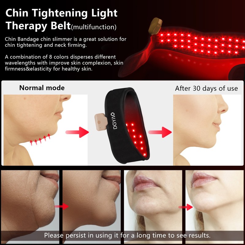 LED Face Mask Light Therapy, 8 Modes Portable Red Light Therapy for Face gallery
