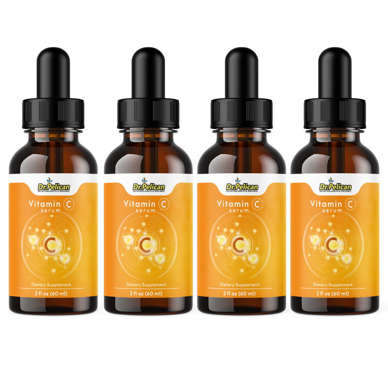 Vitamin C Serum Drops-Anti Aging Health-4 Bottles-240ml (2fl oz)