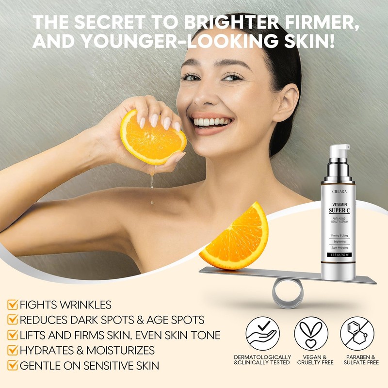 Vitamin C Serum for Face, Anti Aging 20% Super C Serum With Vit C Hyaluronic ... gallery