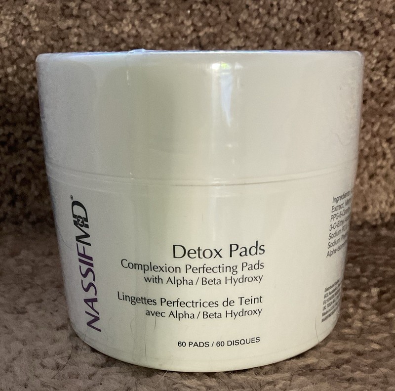 Nassif MD Detox 60 Complexion Perfecting Pads Alpha/Beta Hydroxy **New Sealed**
