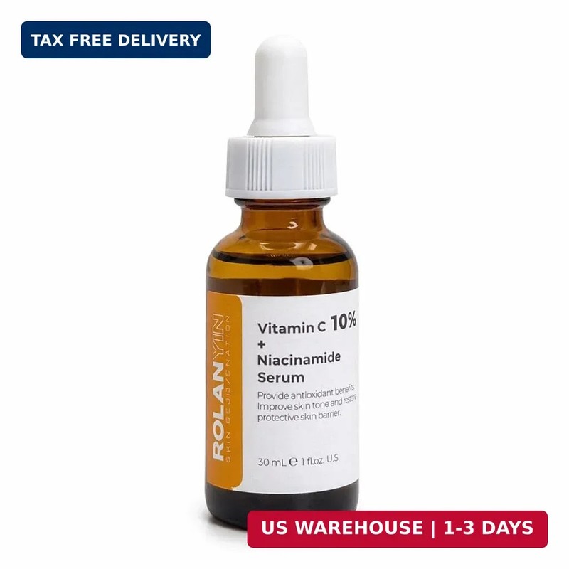 ROLANYIN Vitamin C 10% + Niacinamide Facial Serum Hydration Reducing Fine Lines
