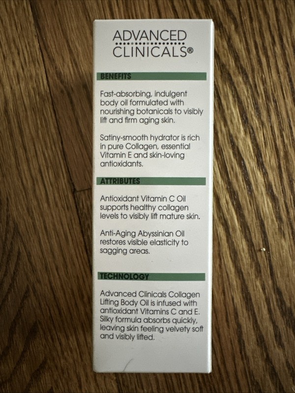 Advanced Clinicals Collagen Lifting Body Oil with Vitamin C, Vitamin E fo neck, gallery