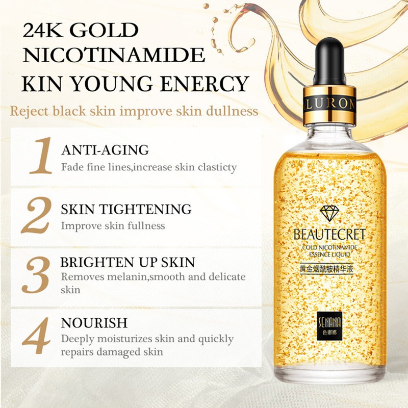 Nicotinamide Liquid 24K Gold Anti Aging Moisturizer with Hyaluronic Acid gallery