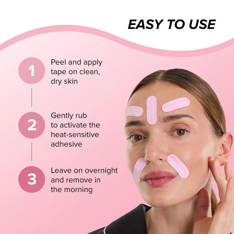 SKIN GYM Face Tape 128 Strips Smooths Wrinkles Overnight, Firms and Tones Muscle gallery