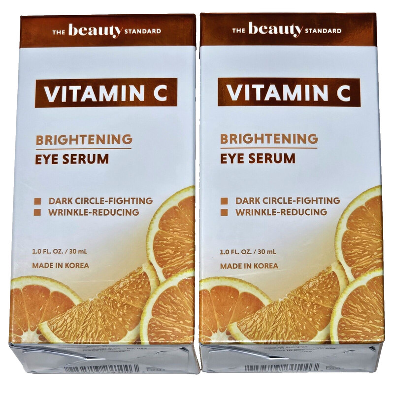 2 Pack The Beauty Standard Vitamin C Brightening Eye Serum For Dark Circles 1oz.