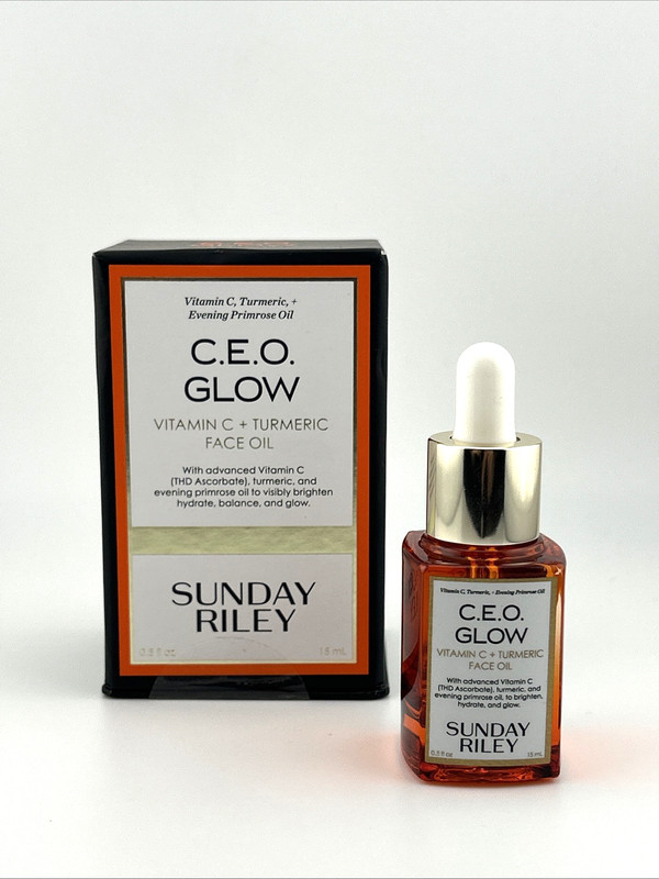 Sunday Riley C.E.O Glow Viramin C + Turmeric Face Oil 0.5oz / 15ml New
