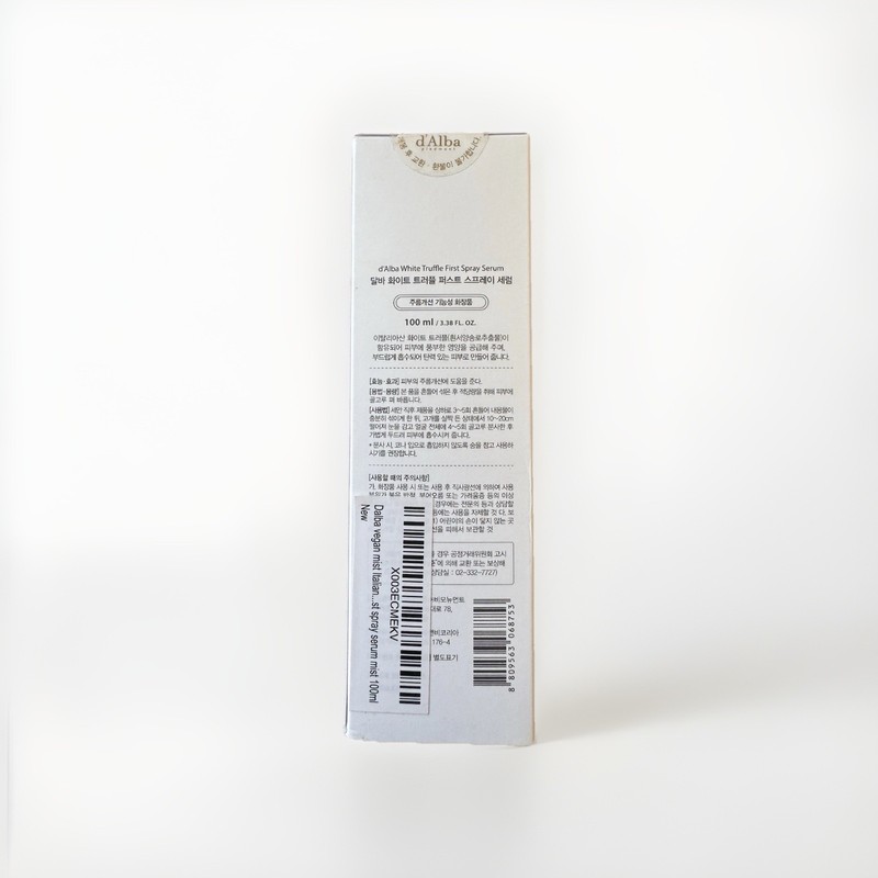 D’Alba White Truffle Vegan First Spray Serum 100ml / 3.38 fl.oz K- Cosmetics gallery