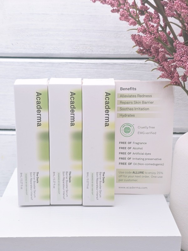 Acaderma The Oasis Barrier Booster Serum .27oz/8mL TRAVEL SZ X3