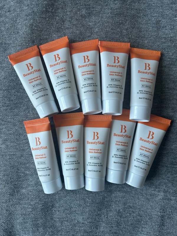 10 tubes BeautyStat Universal C Skin Refiner 5 mL/.17 fl oz ea Travel Size NEW!