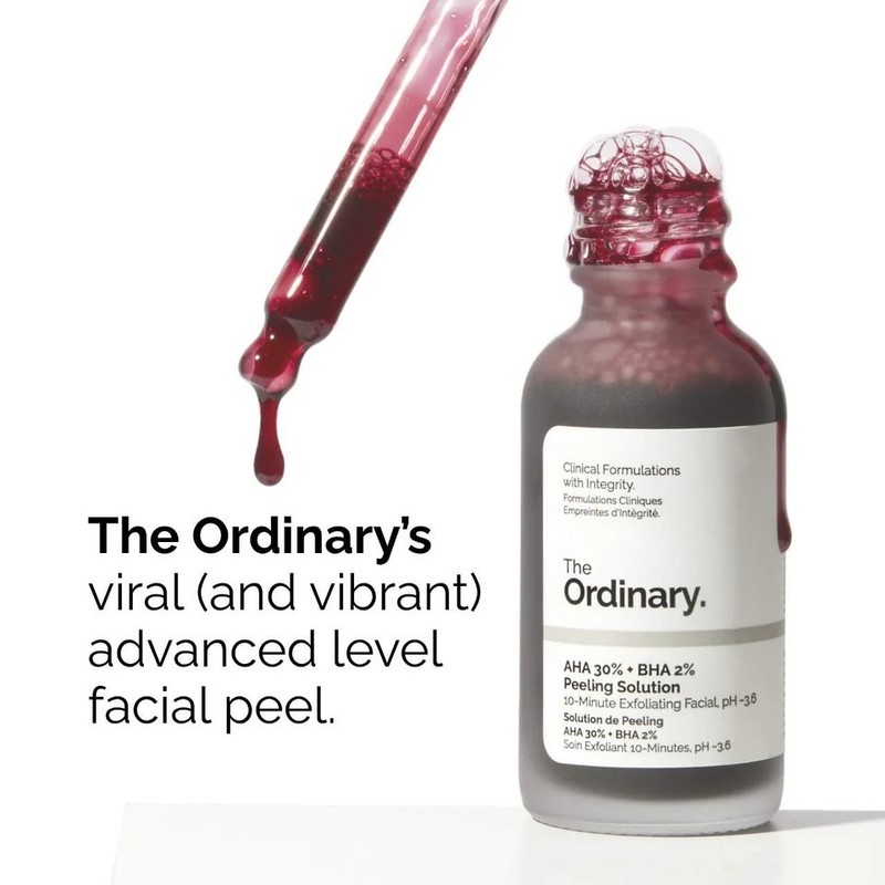 The Ordinary-AHA 30% + BHA 2% High-Strength Peeling Solution Brightening 1 oz x4 gallery