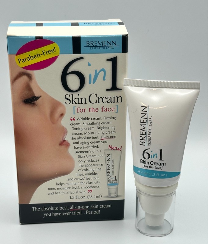 Bremenn 6 in 1 Skin Cream for Face 1.3 oz Anti-Aging Wrinkle Firming NEW Boxed