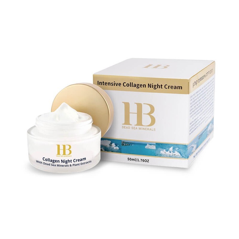 H&B Dead Sea Minerals Intensive Collagen Facial Night Cream 50 ml Ship From USA