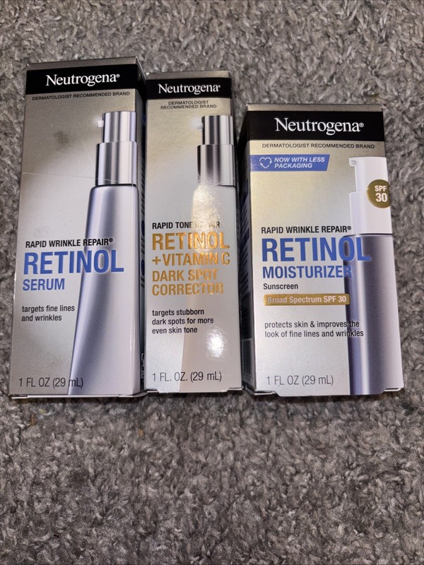 Neutrogena 2124 Rapid Wrinkle, Dark Spot & Retinol Moisturizer 3 Boxes