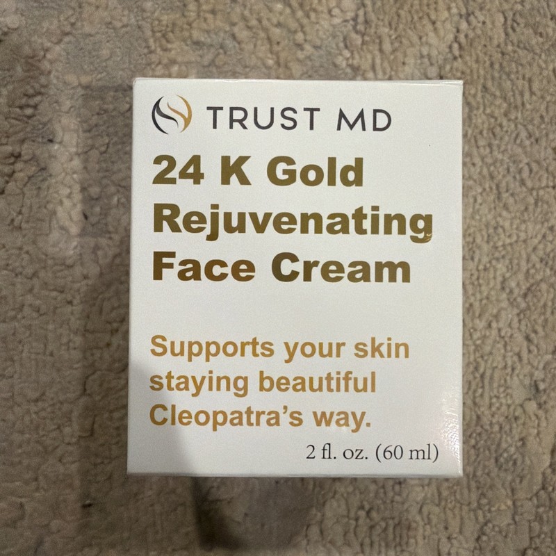 TRUST MD 24 K Gold Rejuvenating Face Cream Expires 9/15/2028 New 2 Fl. oz.