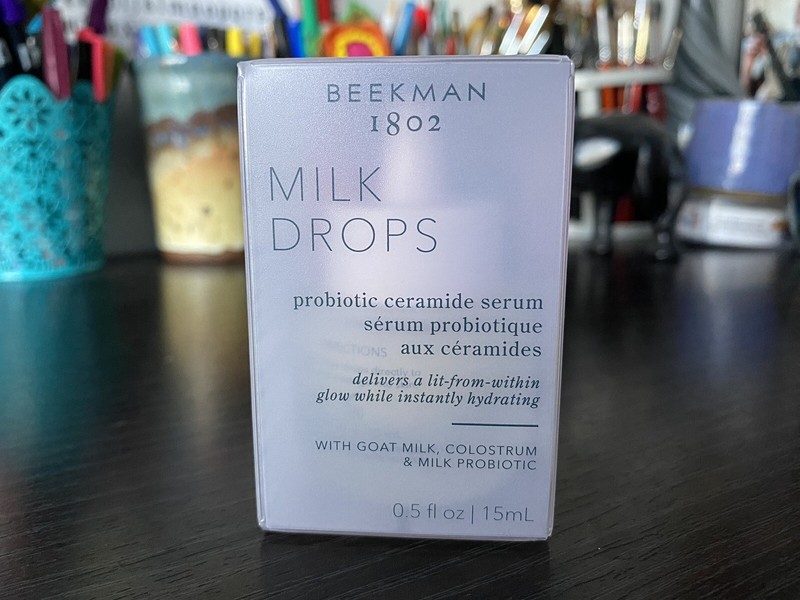 Beekman 1802 Milk Drops Probiotic Ceramide Serum Travel Size 0.5 fl oz 15 mL