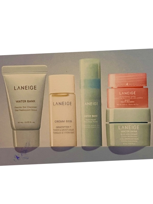 NIB~ Laneige Next-Gen Hydration Skincare 5 pc Set Cleanser Toner Water Bank Mask gallery