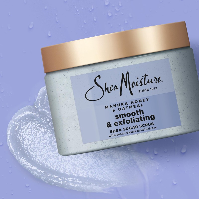 SheaMoisture Shea Sugar Body Scrub Manuka Honey Oatmeal for smooth & gallery