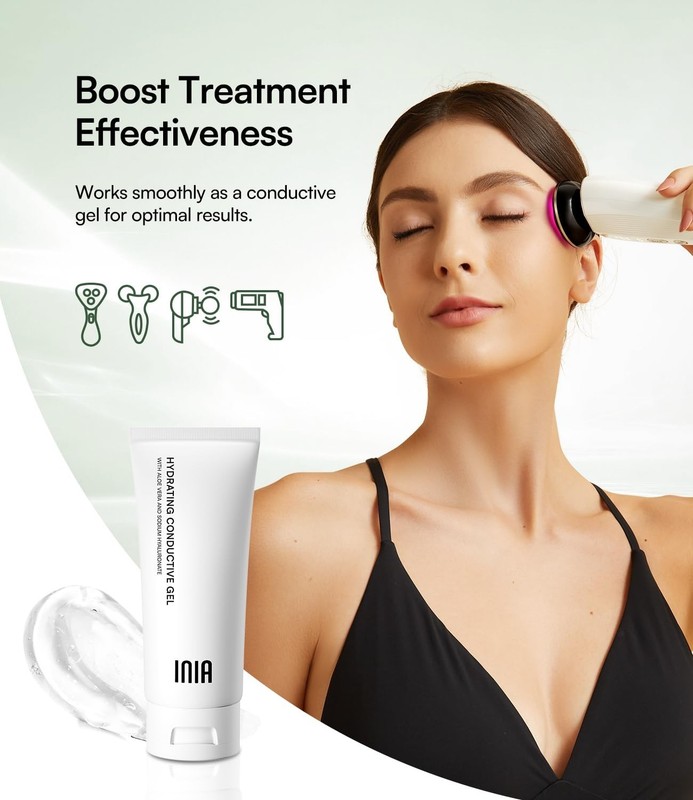INIA Micro-current Conductive Gel for Facial and Body Skin Care Machines – Hy... gallery
