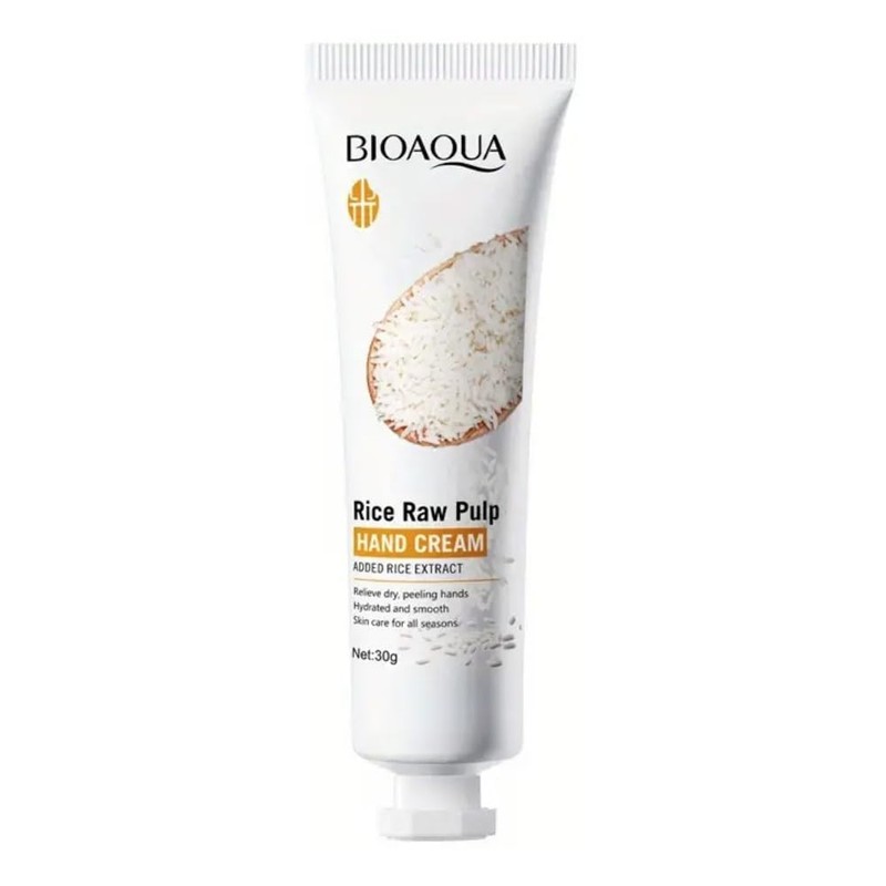BIOAQUA Rice Raw Pulp Hand Cream Rice Extract Hydrates Smooth Skin Care 30g