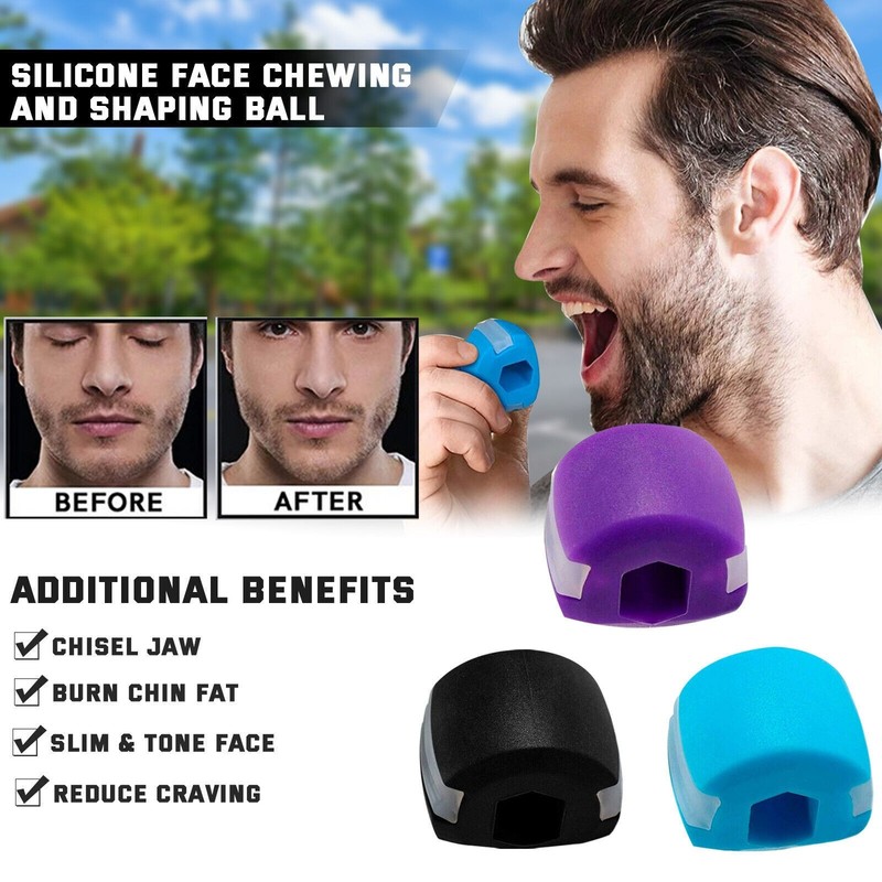 3PCS Jawline Exerciser Mouth Fitness Ball Jaw Trainer Face Double Chin Reduction gallery