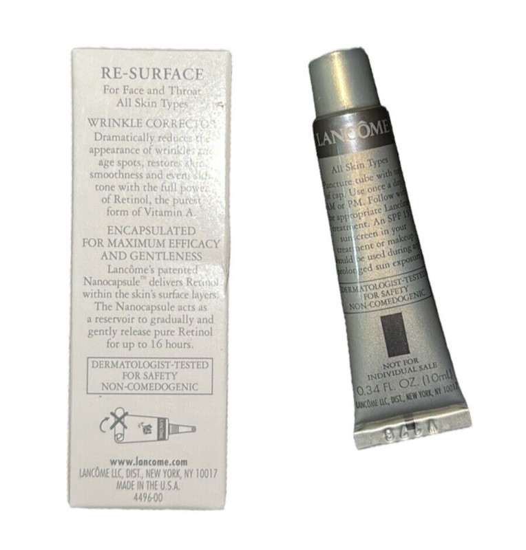 LANCOME RE-SURFACE RETINOL CONCENTRATE WRINKLE CORRECTOR DAY OR NIGHT 0.34 OZ gallery