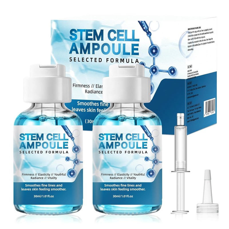 Stem Cell Serum for Face – 2 Pcs Microneedling Serum Ampoule Booster to Use wi