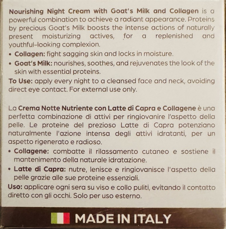 2’ Delfanti Goat Milk With Collagen Anti Aging Night Cream Nourish & Regenerate gallery