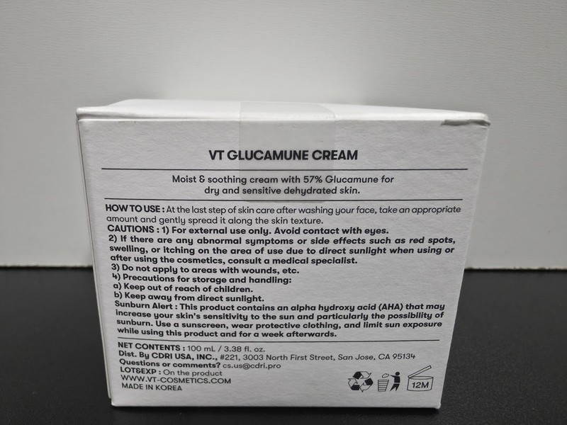VT Glucamune Cream For Sensitive Dehydrated Skin 100ml NEW/SEALED EXP: 08/08/27 gallery