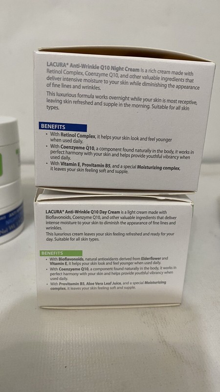 Set of 2 LACURA Q10 Anti-Wrinkle Face Day & Night Cream MADE IN GERMANY New gallery