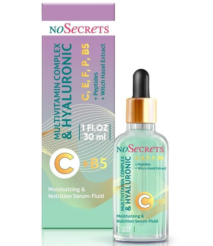 Nosecrets Vitamin C Serum – Hyaluronic Acid Peptides & Witch Hazel Serum-Flui…