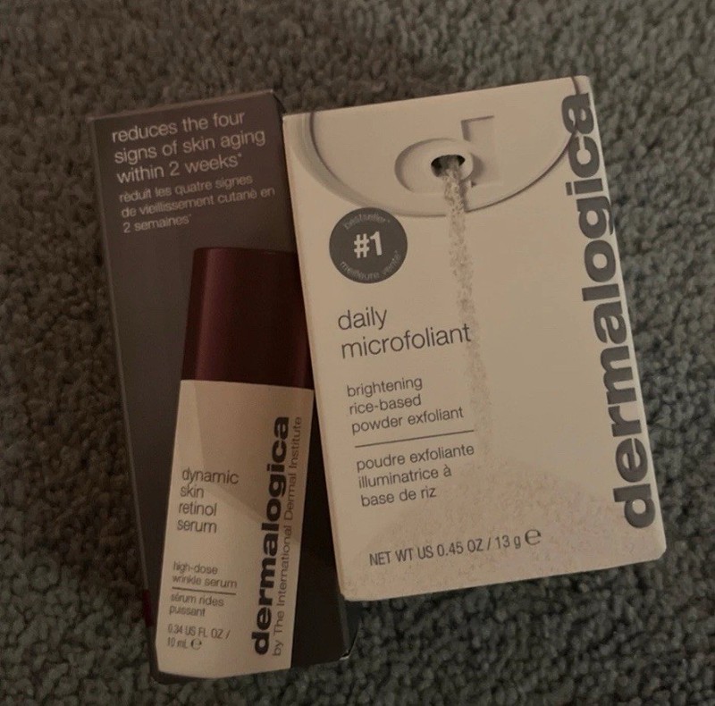 Dermalogica Dynamic Skin Retinol Serum .34 Oz + Daily Microfoliant .45 Oz BNIB