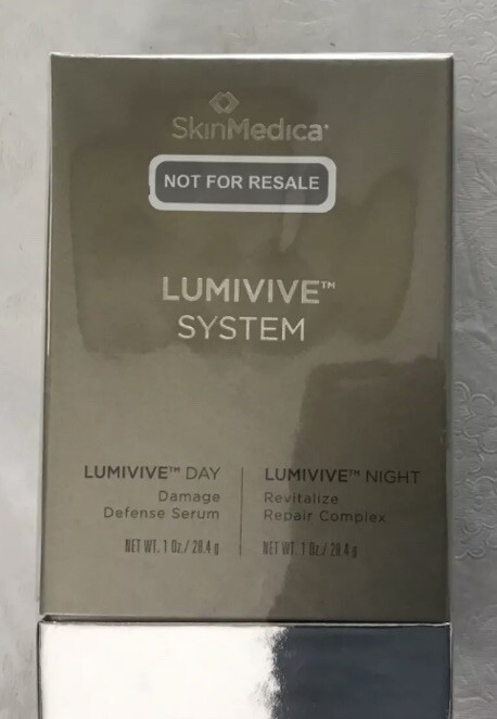 SkinMedica Lumivive Day & Night System FullSize Cellophane Sealed Sticker On Box