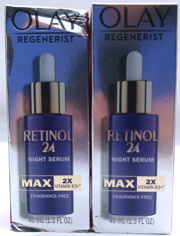 2Pk- Olay Regenerist Retinol 24 Night Serum Max Fragrance Free, 1.3 Fl. Oz. Each