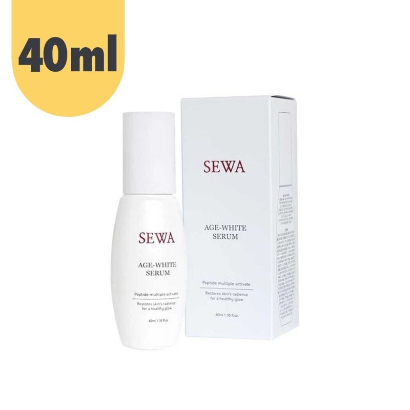 Sewa Age-White Serum 40ml. Creamy serum with fibers, 5 types of peptides. 30ml