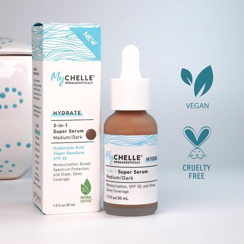 2-Pack MyChelle Dermaceuticals Hydrate 3-in-1 Super Serum Medium/Dark Exp 06/27