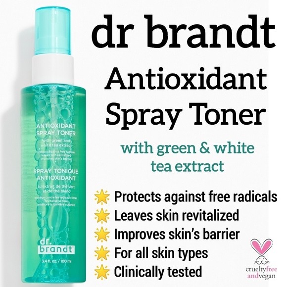 Dr. BRANDT Antioxidant Spray Toner Green & White Tea Extract 3.4oz Full Size NEW