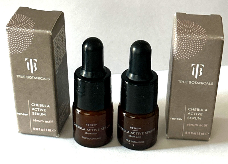 2 x True Botanicals Chebula Active Serum Deluxe Travel Size 5 ml ea/10mL Total