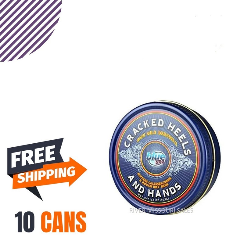10 Pack Cans Blue Goo Cracked Heel Skin Softner 2 oz-Multi Use Hands,Feet,Elbows gallery