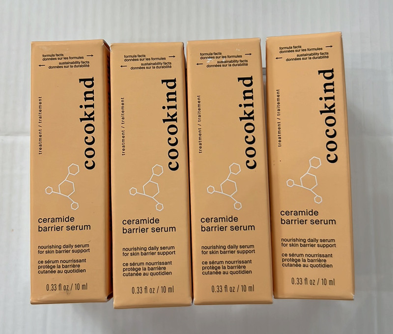 4 Cocokind CeraZmide Skin Barrier Daily Serum Travel Size 0.33 Oz 10 mL Each