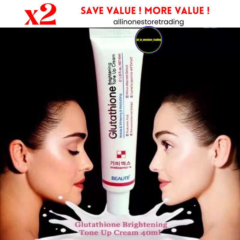 x2 Melasma-x Glutathione Brightening Tone Up Cream Beaute Melasma 40ml 2026 EXP