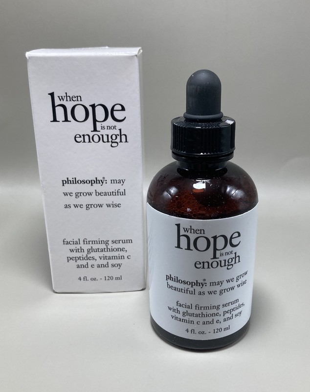 Philosophy When Hope is not Enough Facial Firming Serum 4 oz- NEW Authentic