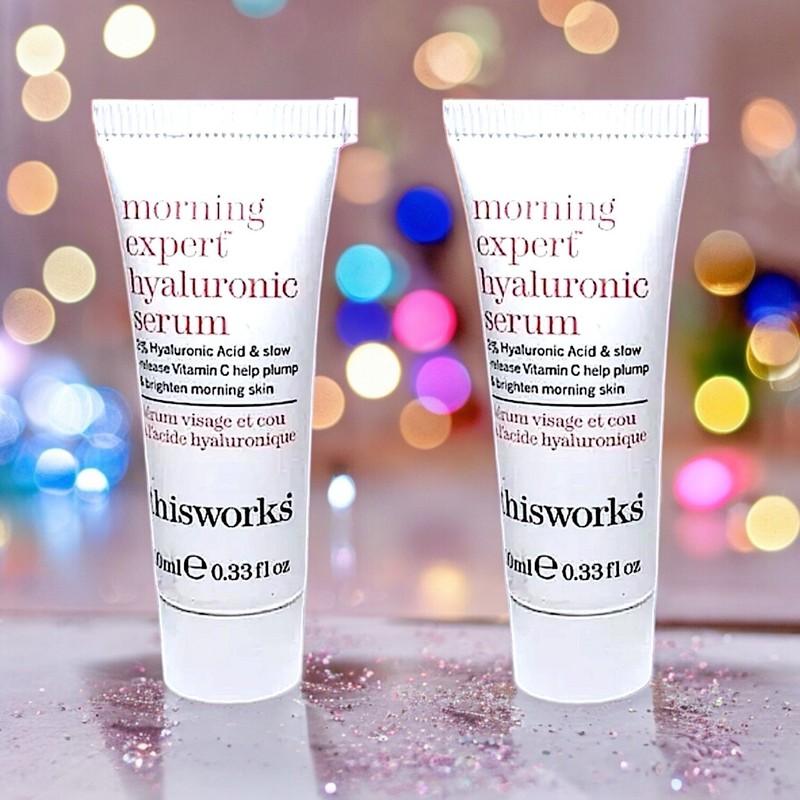 Lot Of 2 This Works Morning Expert Plumping Hyaluronic Face Serum NWOB 0.33 oz gallery