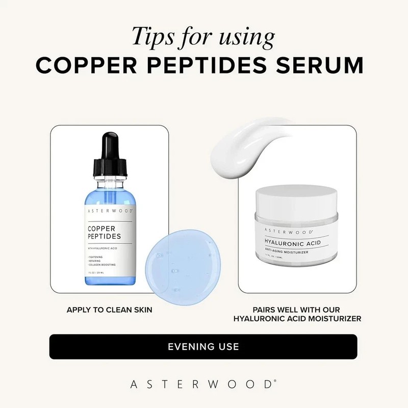 Copper Peptides Serum – GHK-Cu Peptide + Hyaluronic Acid – 1 Fl Oz - Asterwood gallery