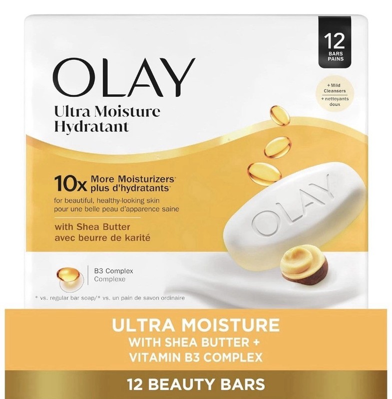 12-pack of Olay Ultra Moisture Hydratants Shea Butter Beauty Bars Mild Cleansers