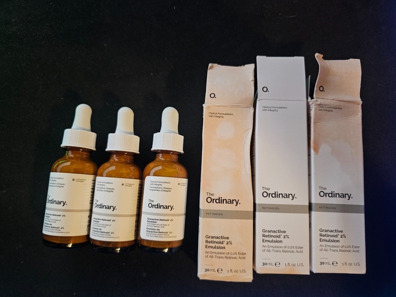 Lot of 3 The Ordinary Granactive Retinoid 2% Emulsion 1oz/30ml (NEW) Box Damaged