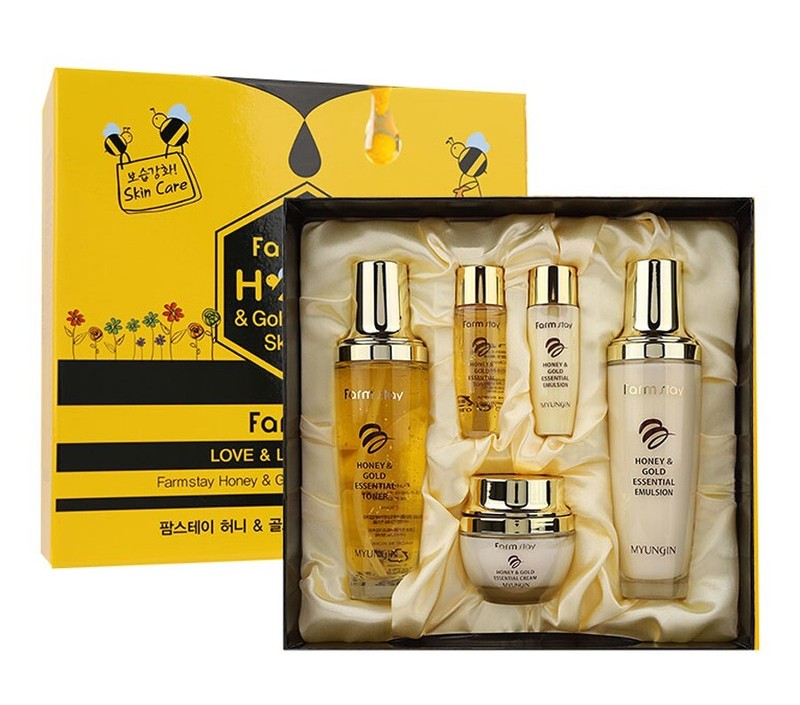 [FarmStay]Honey And Gold Essential Skin Care 3Set/wrinkles,moist/NO.1Korean Made