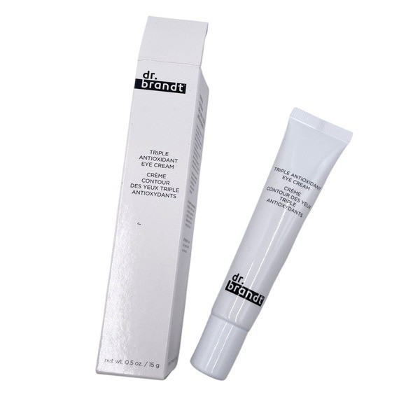 NEW Dr Brandt Triple Antioxidant Eye Cream Full Size 0.5 oz Moisturizes Smooths