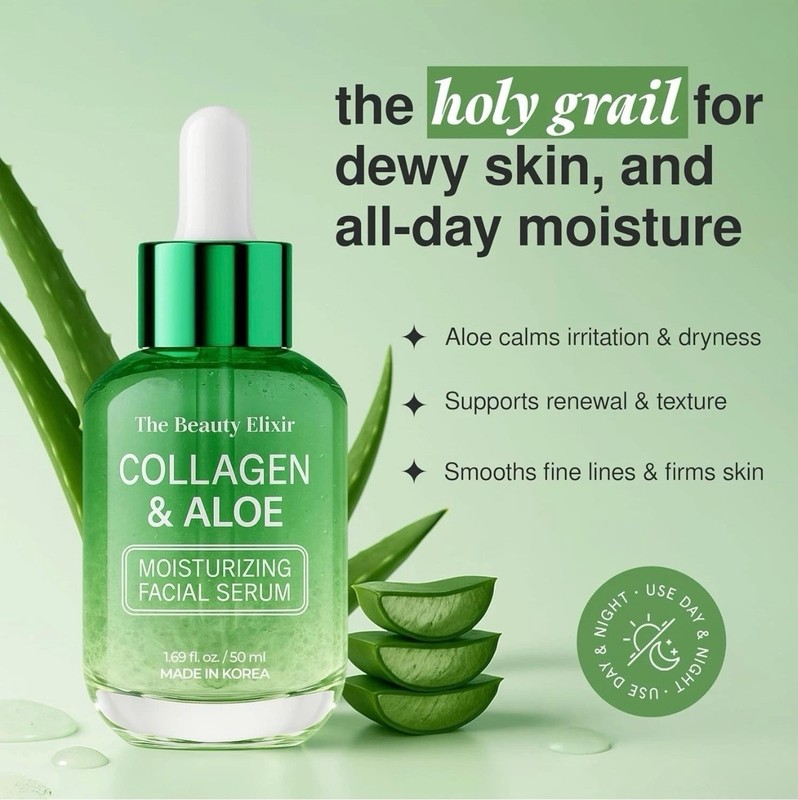 The Beauty Elixir Collagen & Aloe Anti-aging Moisturizing Face serum 1.69 fl oz gallery